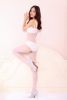 Blancho SE-160-WHITE Sexy Sheer Open Crotch Body Stocking - White - Medium