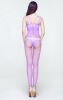 Blancho SE-146-PURPLE Lady Lace Open Crotch Body Stocking - Purple - Medium