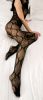 Blancho SE-138 Elegant Black Sheer French Lace Butterfly Embroidery Cami Body Stocking - Black - Medium