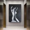 Handpainted large Sexy Naked Back Wall Art Sexy Girl woman Modern Abstract Nude Oil Painting on Canvas Home Entryway Living Room Bedroom Luxurious Dec