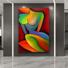 Handpainted large Sexy Naked Back Wall Art Sexy Girl woman Modern Abstract Nude Oil Painting on Canvas Home Entryway Living Room Bedroom Luxurious Dec (STYLE: 02, size: 100X150cm)