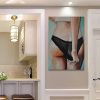 Handpainted large Sexy Naked Back Wall Art Sexy Girl woman Modern Abstract Nude Oil Painting on Canvas Home Entryway Living Room Bedroom Luxurious Dec