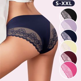 6 Packs Multi-Color Sexy Lace Triangle Panties Low Elastic Waist Fashion Women'S Hip Lifting Underwear Patchwork Lace (Color: 6 Packs Multi Color, size: L)