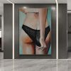 Handpainted large Sexy Naked Back Wall Art Sexy Girl woman Modern Abstract Nude Oil Painting on Canvas Home Entryway Living Room Bedroom Luxurious Dec