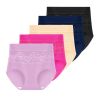 Women's Panti Knickers Full Briefs Set High Rise Slimming Tight Womens Panties Knickers for 5 Pack