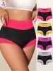 Breathable 4 Colors Girl Ladies High Waist Panty Women's Panties Boxers Cotton Boyshorts Pack